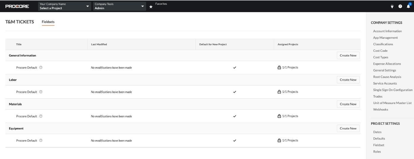 Customize your T&M Tickets to capture all relevant information