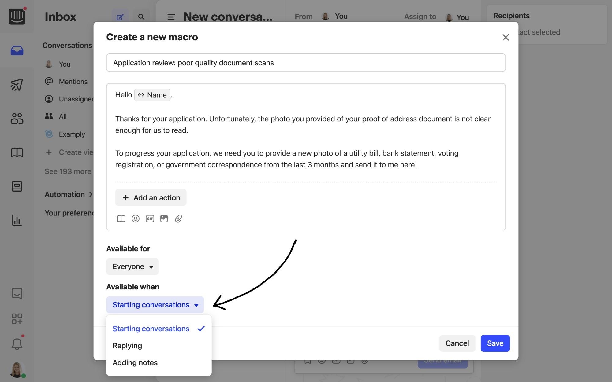 Improvements to outbound conversations from the Inbox 📤 - Intercom | Beamer
