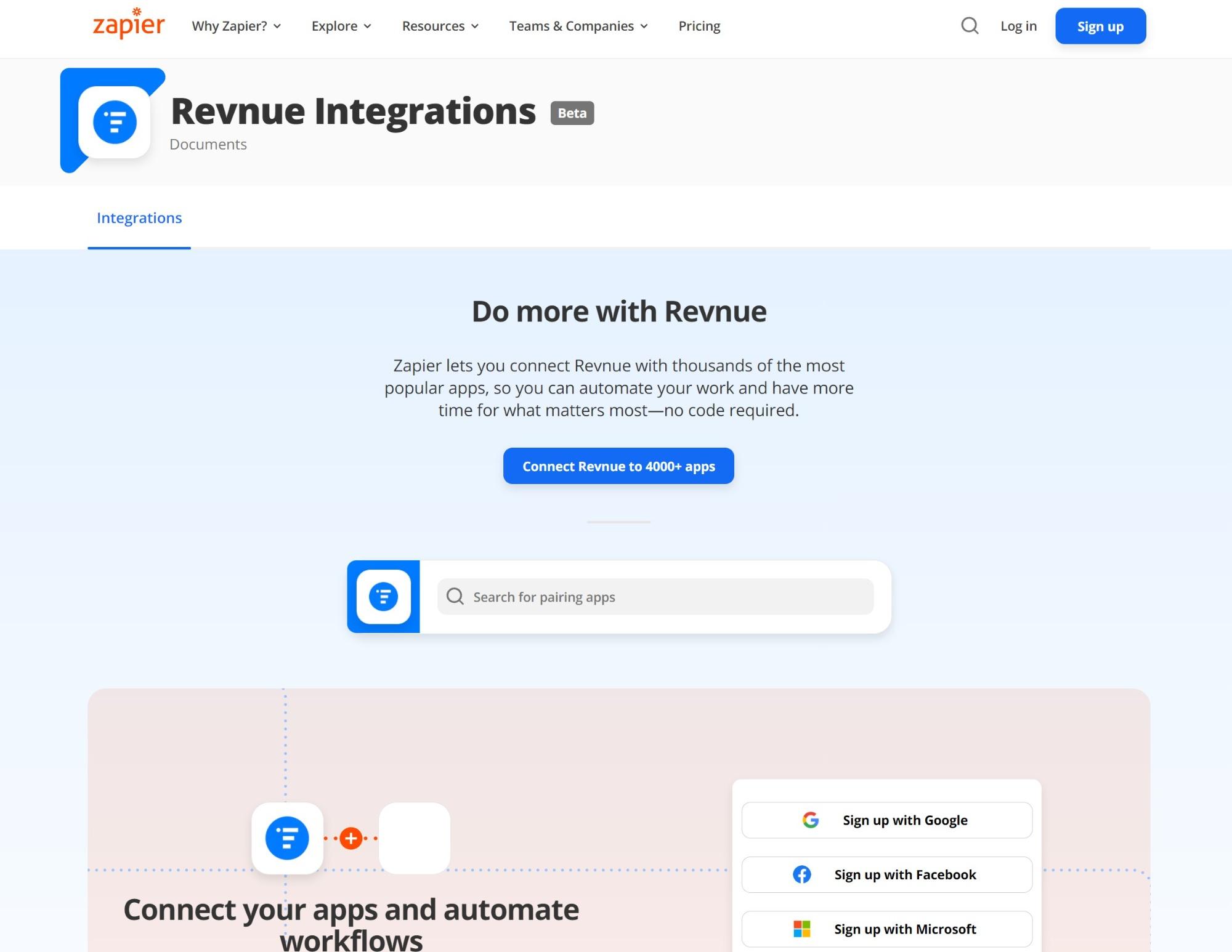 Revnue is now listed on the Zapier marketplace! Revnue Beamer