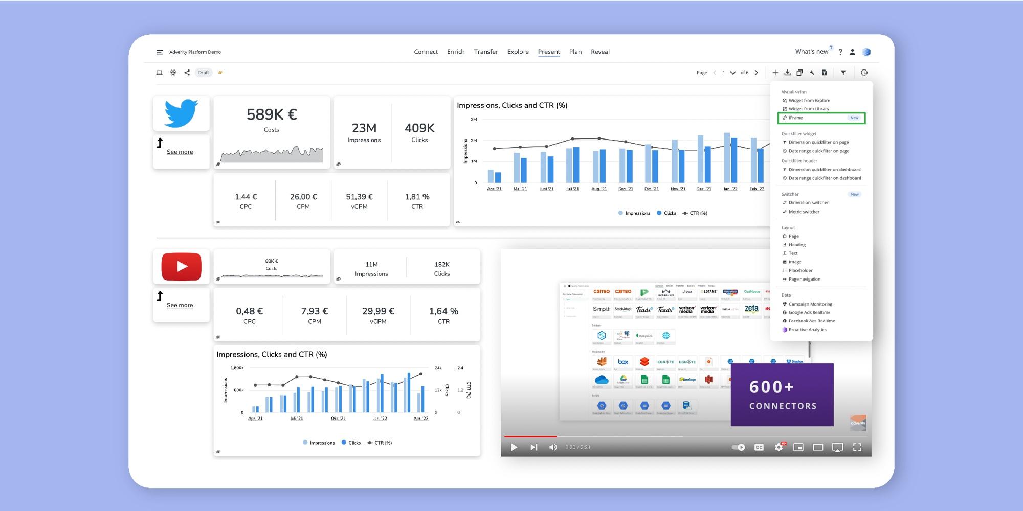Iframe Widget: Display Content in your Dashboards - Adverity | Beamer