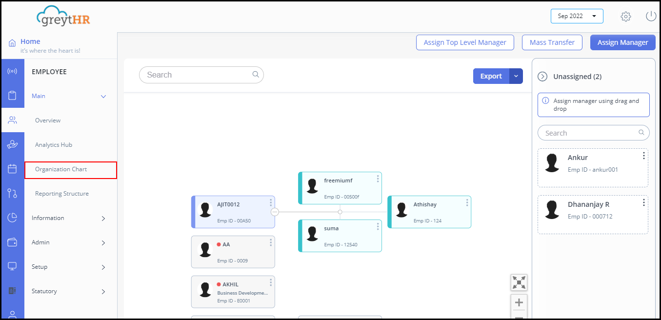 Introducing the new Organization Chart with exciting UI design! - greytHR