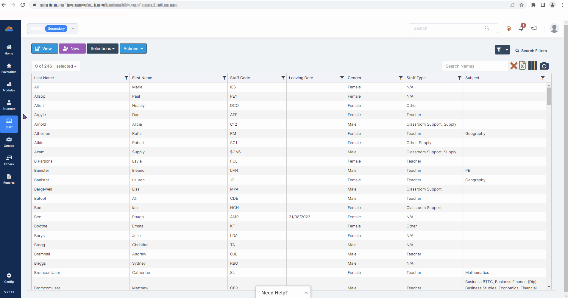 Framework Staff Login