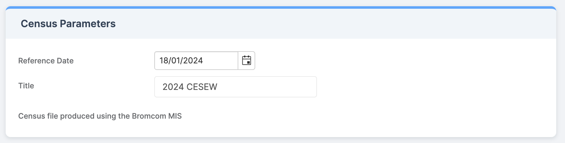 Census - Updated CES Census File 2024 - Bromcom