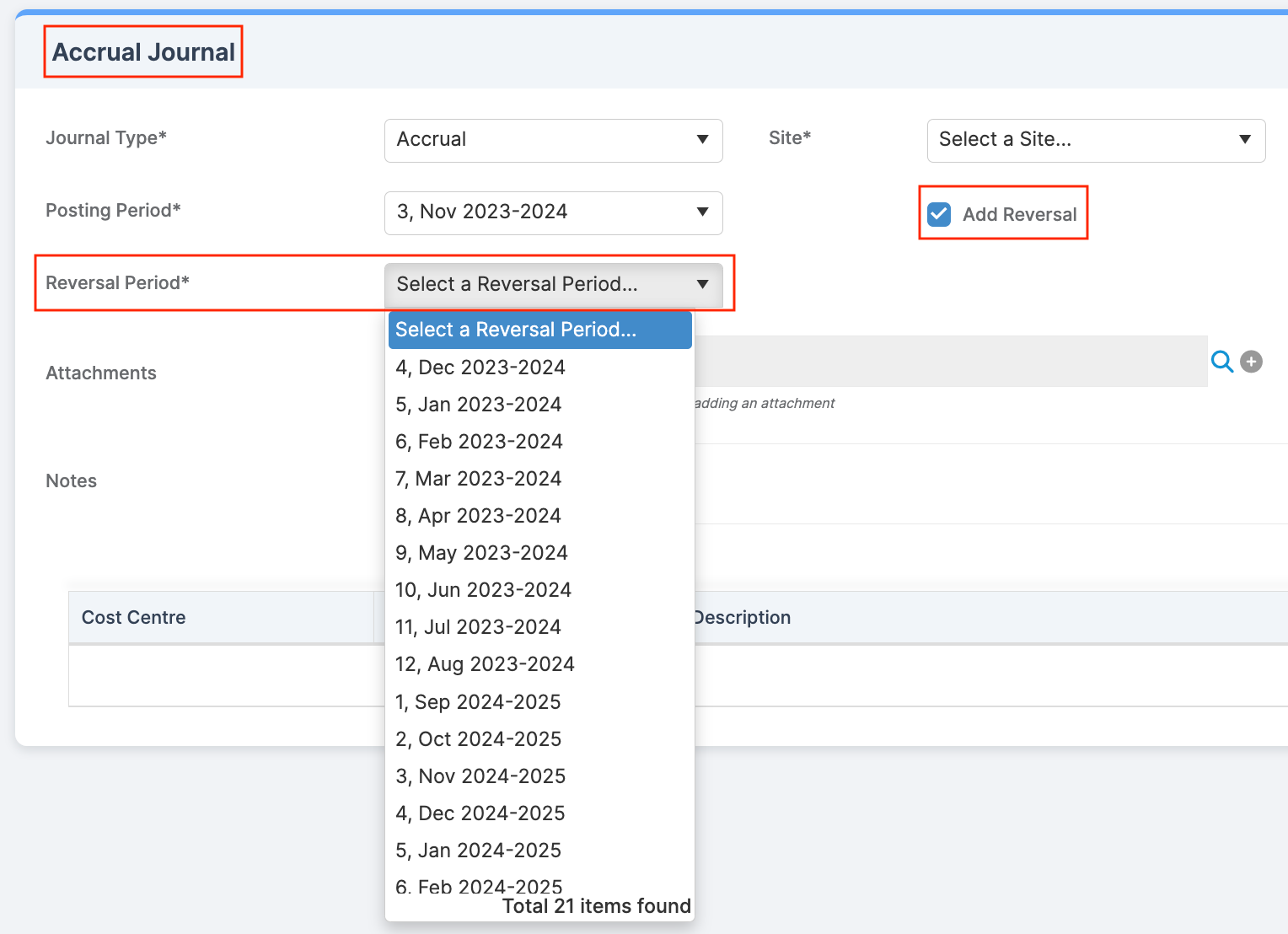 How to post automatic reversal Journals (Accrual and Prepayment) in MAT
