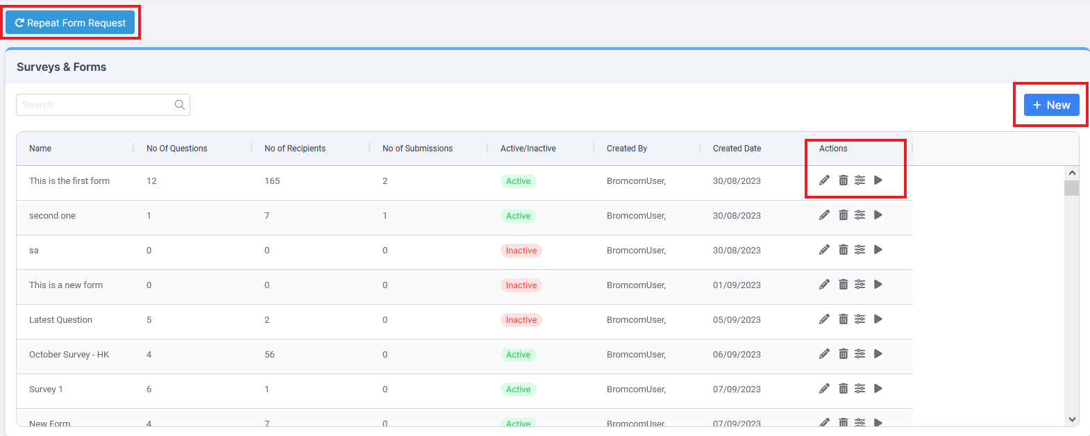 Administration - HR - Forms - Create new form with basic question types ...