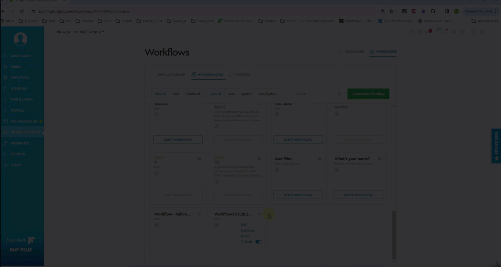 image of user showing workflow triggered when changing an employee's pay rate.