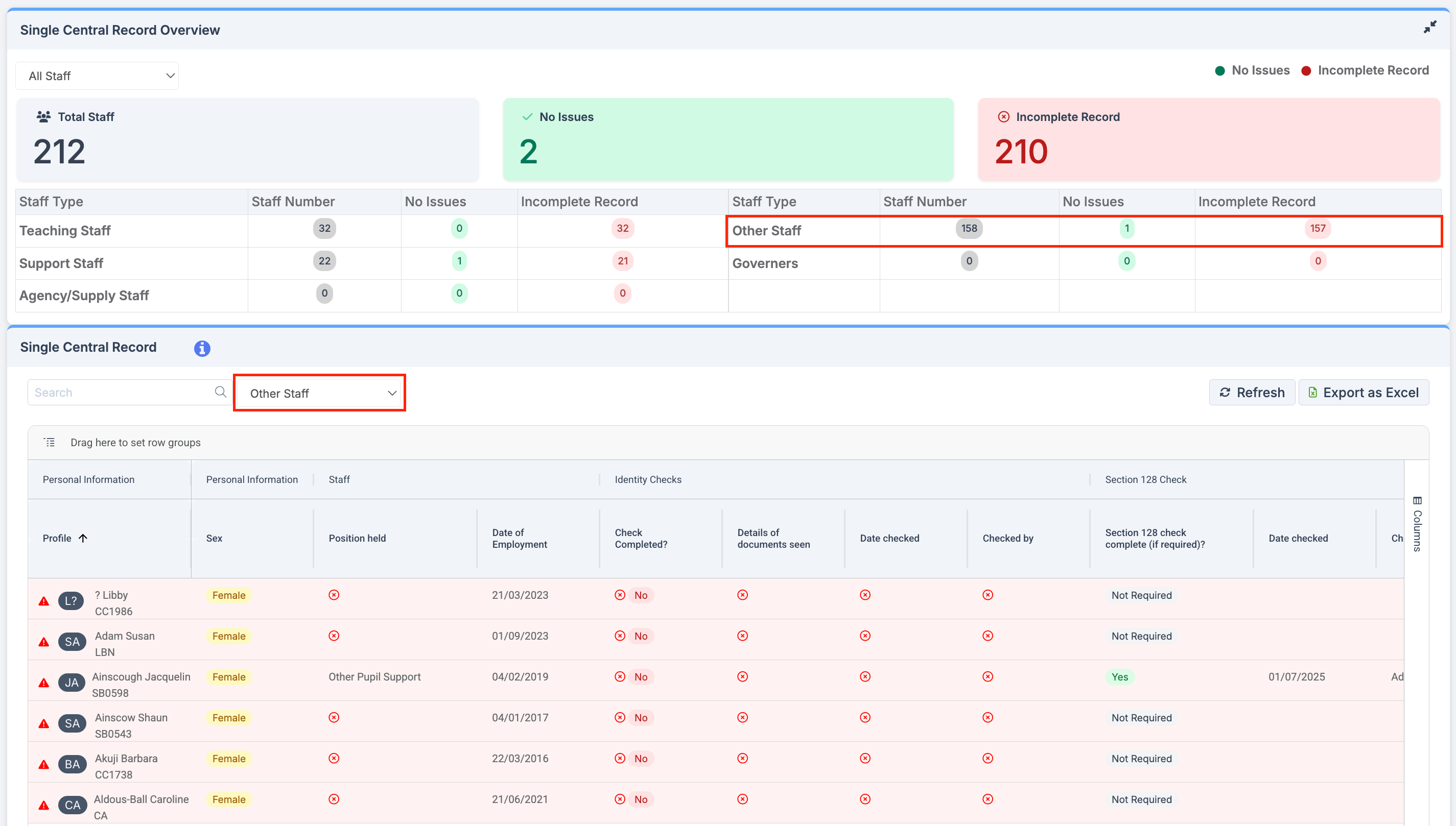 Administration - SCR Management Updates - Bromcom
