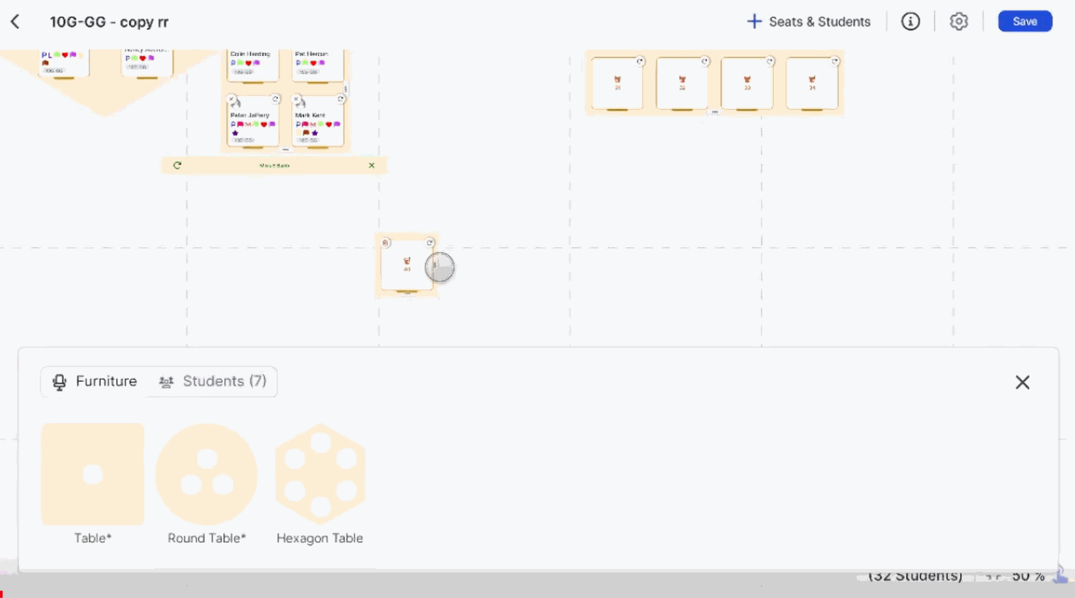 Dashboards - Seating Plan: Tablet App Interface Enhancements - Bromcom