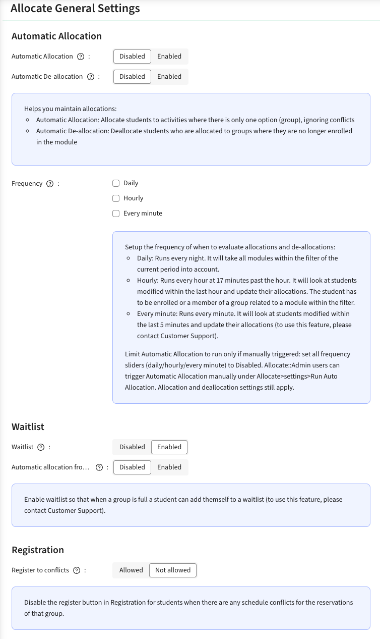 Screenshot of new General settings view