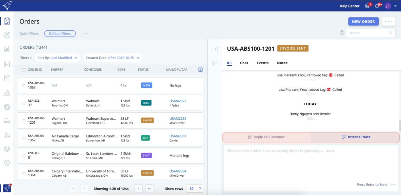 Manifest: Broadcast Messages to Related Orders - Rose Rocket